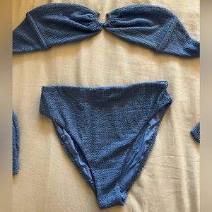 WeWoreWhat Spongie Seersucker Bikini Set (never worn)
